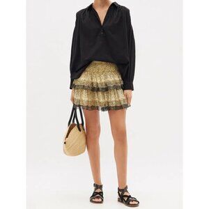 NWT Mes Demoiselles Hibou Skirt in Ocre Combo 40